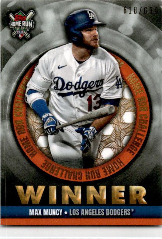 2022 Topps Home Run Challenge Winners September #HRCW-25 Max Muncy #/696 Dodgers