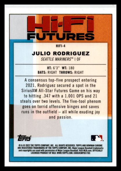 2022 Bowman #HIFI-4 Julio Rodriguez  Seattle Mariners