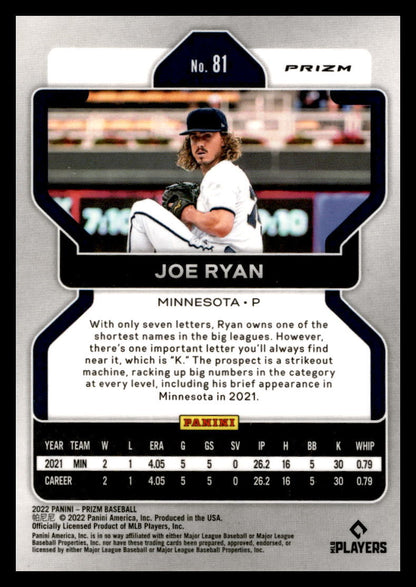 2022 Panini Prizm Red/White/Blue #81 Joe Ryan