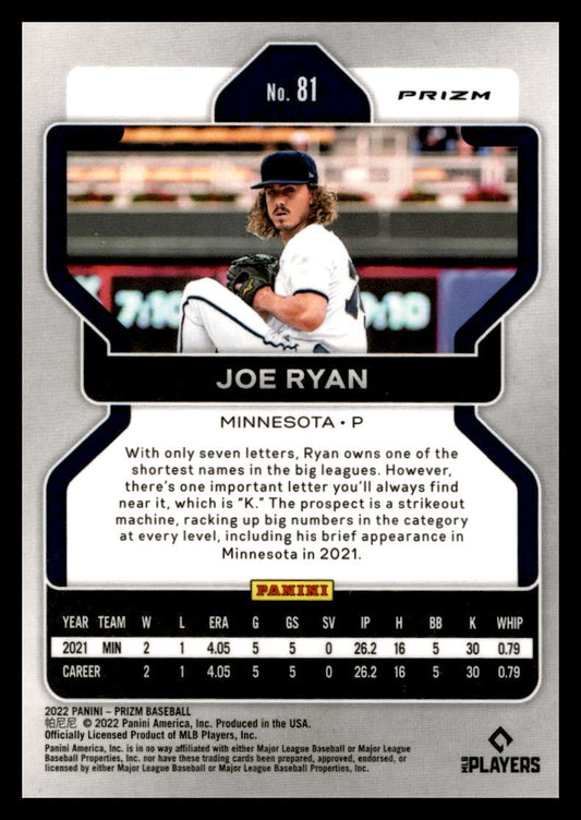 2022 Panini Prizm Red/White/Blue #81 Joe Ryan