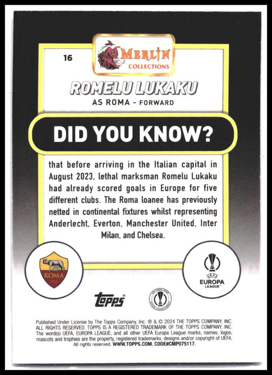 2023-24 Merlin UEFA Club Competitions #16 Romelu Lukaku