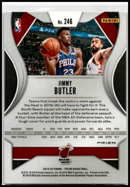 2019-20 Panini Prizm Prizms Green #246 Jimmy Butler Miami Heat