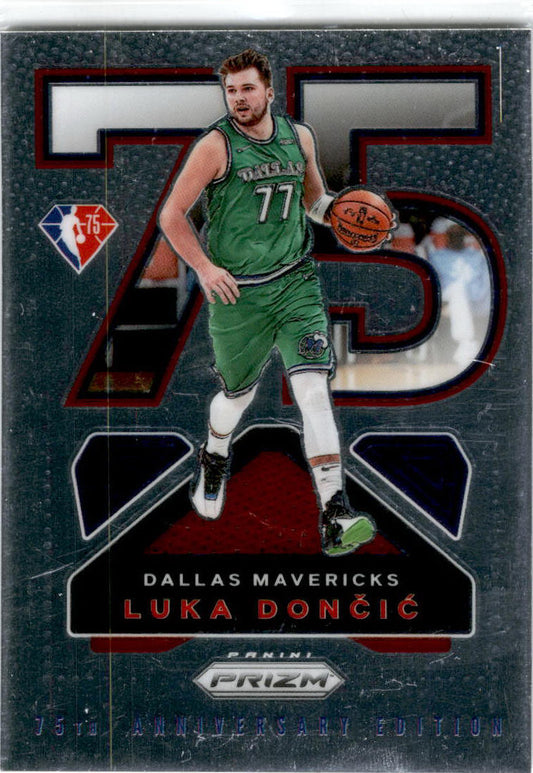 2021-22 Panini Prizm Luka Doncic 75th Anniversary Edition #12 Dallas Mavericks