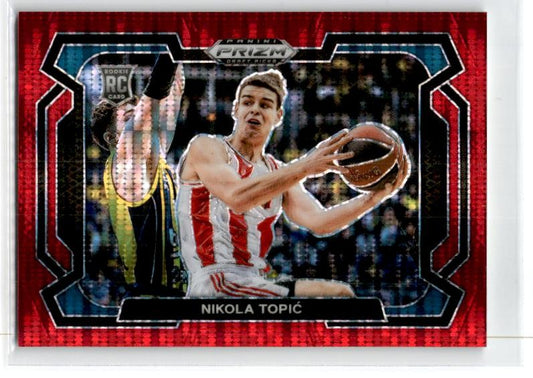 2024 Prizm Draft Picks Variation Prizms Red Pulsar /299 #10b Nikola Topić OKC