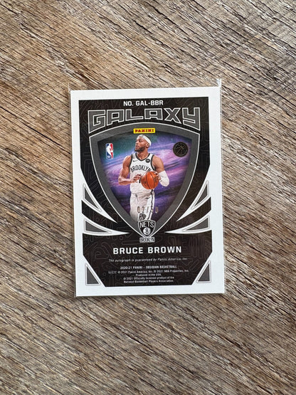 2020-21 Obsidian Galaxy Orange Bruce Brown Auto #/50 Brooklyn Nets