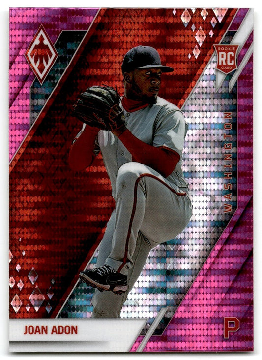 2022 Panini Phoenix Pink Pulsar Joan Adon Rookie Washington Nationals #19