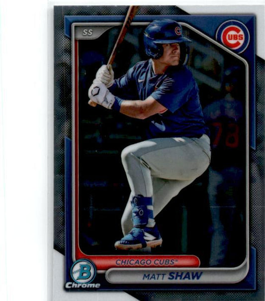 2024 Bowman Draft Chrome #BDC-26 Matt Shaw Chicago Cubs