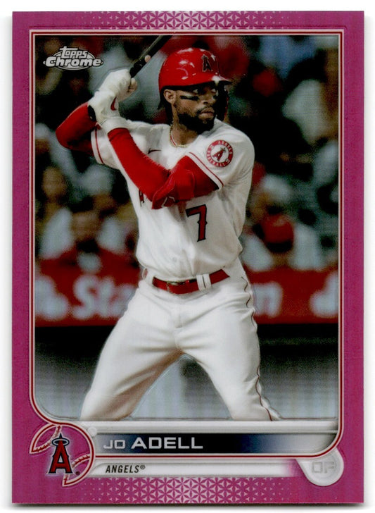 2022 Topps Chrome Pink Refractor Jo Adell Los Angeles Angels #203