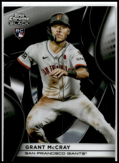 2025 Topps Chrome Black #48 Grant McCray Rookie San Francisco Giants