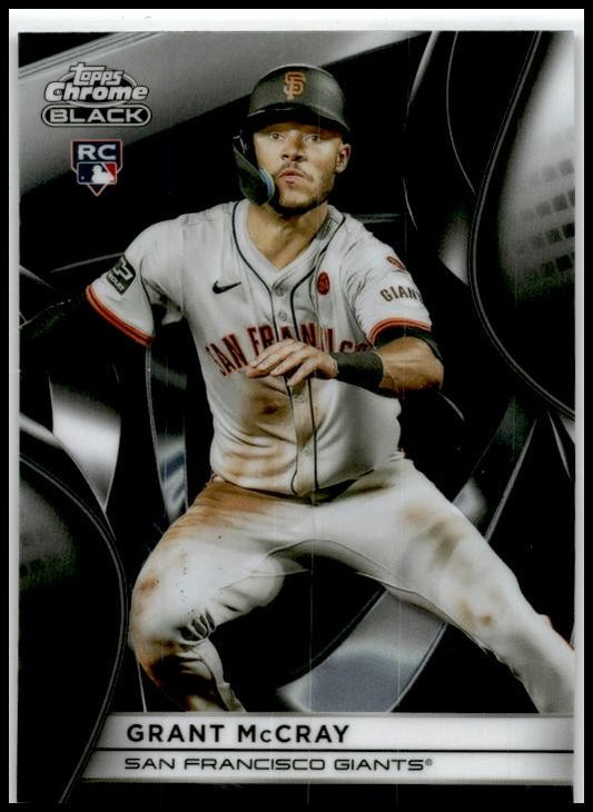 2025 Topps Chrome Black #48 Grant McCray Rookie San Francisco Giants