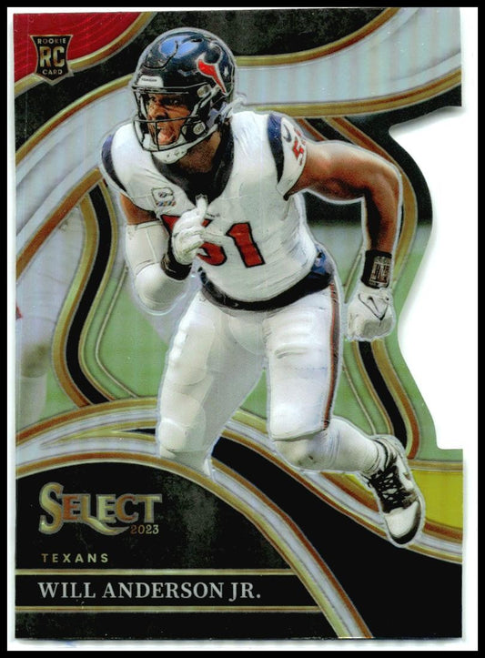 2023 Select Red and Yellow Prizms Die Cuts #207 Will Anderson Jr. Rookie Texans