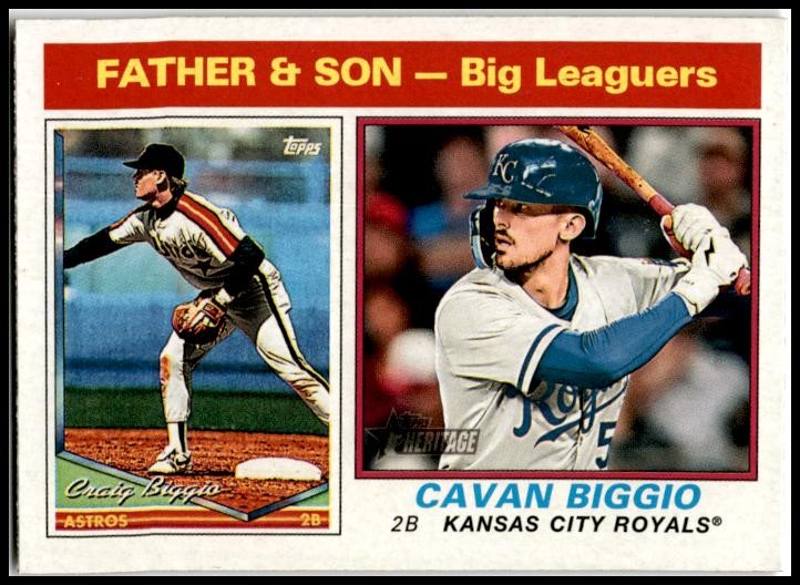 2025 Topps Heritage #68 Craig Biggio / Cavan Biggio