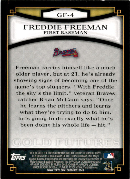 2012 Topps #GF-4 Freddie Freeman Atlanta Braves