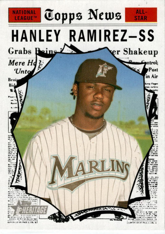 2010 Topps Heritage #470 Hanley Ramirez Florida Marlins