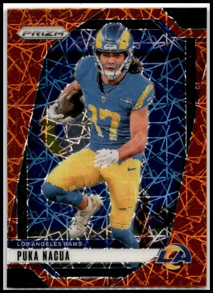 2024 Panini Prizm Orange Lazer #168 Puka Nacua Los Angeles Rams
