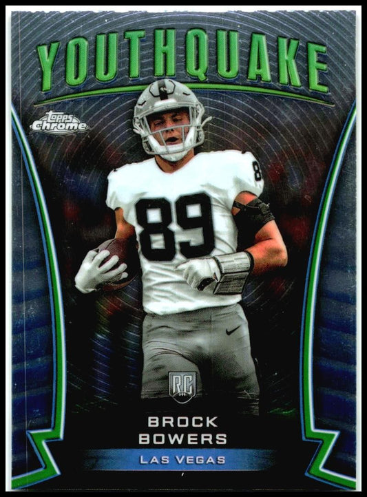 2024 Topps Chrome Youthquake #Y-17 Brock Bowers Las Vegas Raiders
