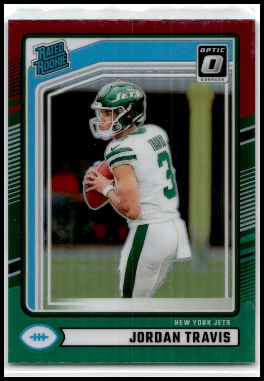 2024 Donruss Optic Rated Rookies Preview Red and Green #349 Jordan Travis Rookie