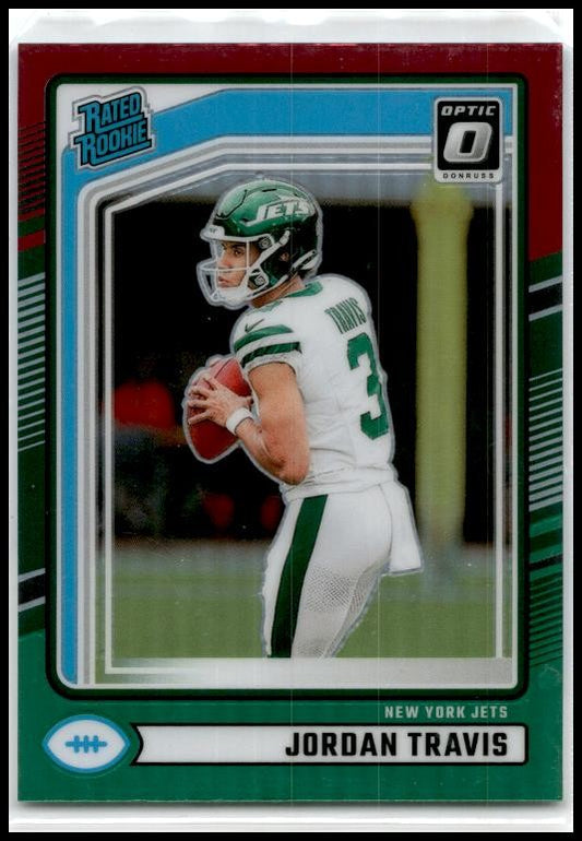 2024 Donruss Optic Rated Rookies Preview Red and Green #349 Jordan Travis Rookie