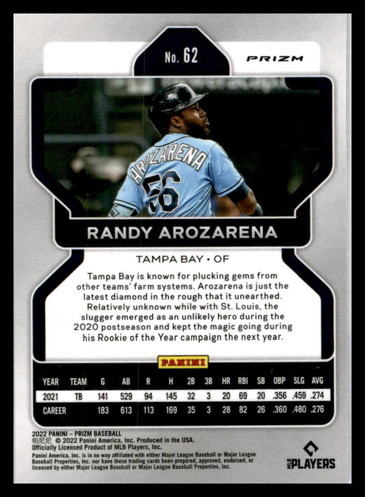 2022 Panini Prizm Red/White/Blue #62 Randy Arozarena