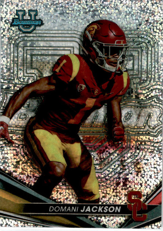 2022-23 Bowman's Best University Speckle Refractor 74 Domani Jackson USC Trojans