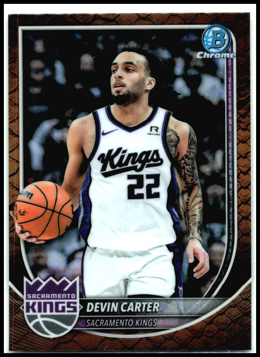 2025-26 Bowman Chrome Reptilian Refractor #BCV-197 Devin Carter Kings