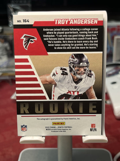 2022 Zenith #164 TROY ANDERSEN RC Auto #/99