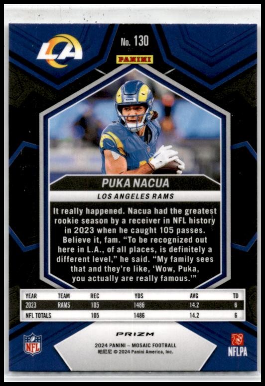 2024 Panini Mosaic Mosaic #130 Puka Nacua Los Angeles Rams