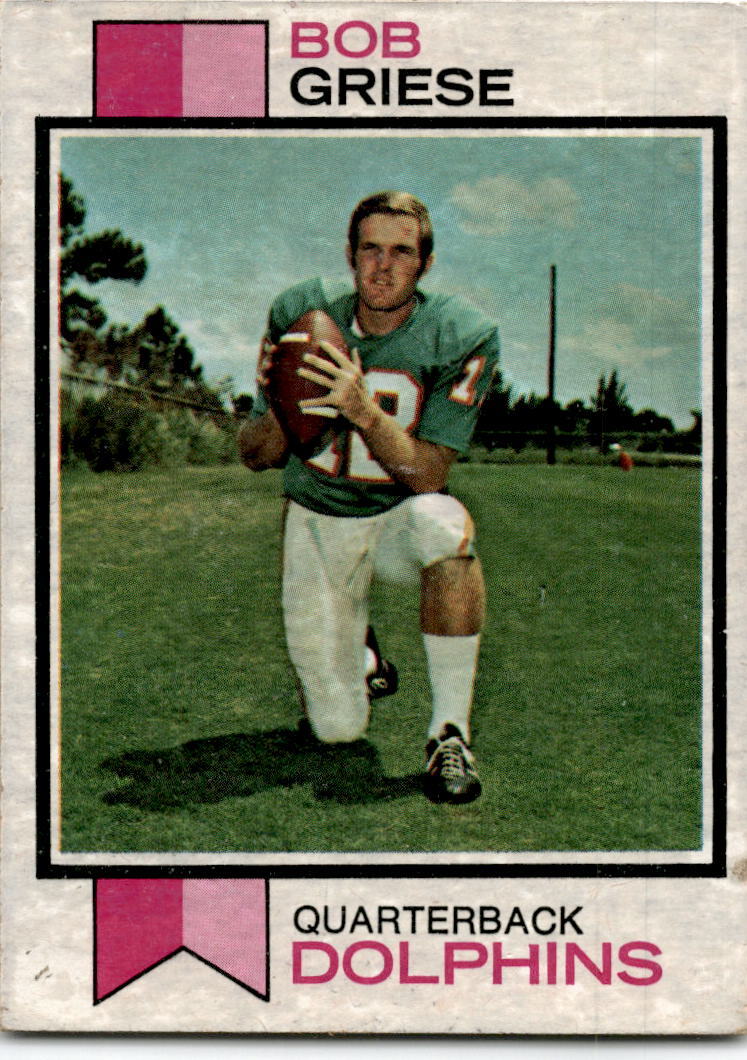 1973 Topps #295 Bob Griese Miami Dolphins.