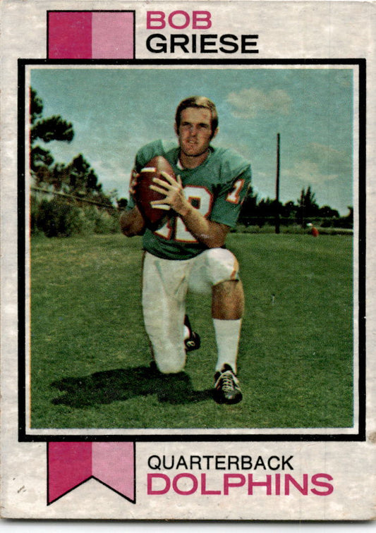 1973 Topps #295 Bob Griese Miami Dolphins.
