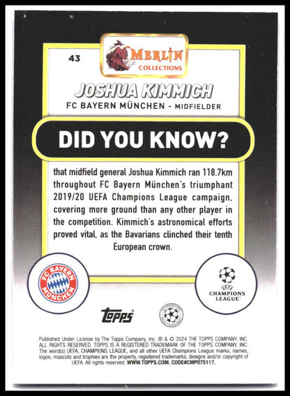 2023-24 Merlin UEFA Club Competitions #43 Joshua Kimmich