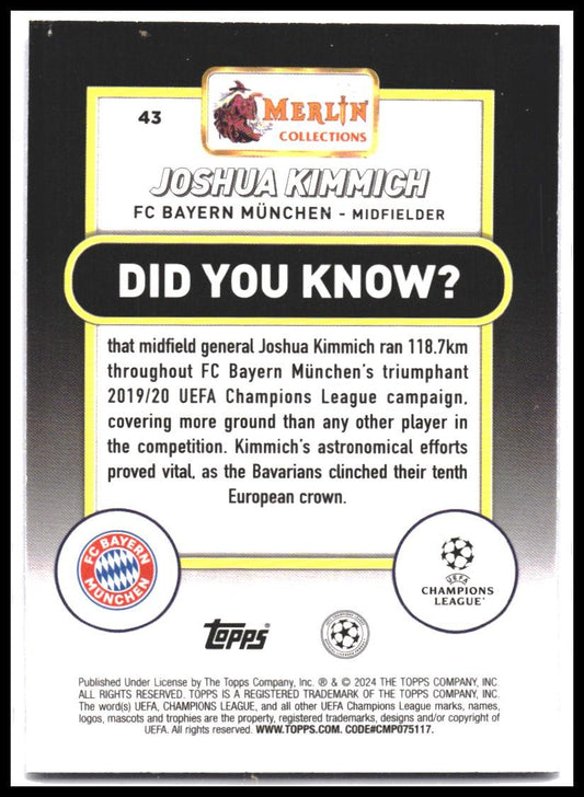 2023-24 Merlin UEFA Club Competitions #43 Joshua Kimmich