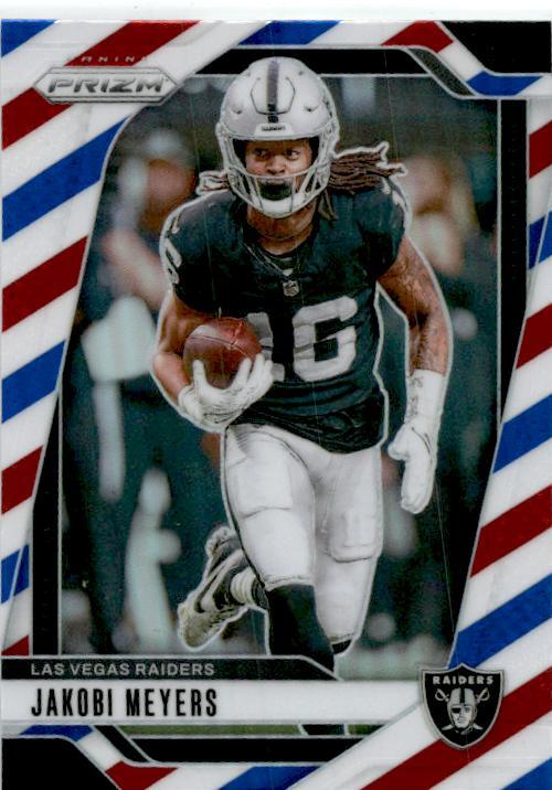 2024 Panini Prizm #151 Jakobi Meyers Red White and Blue