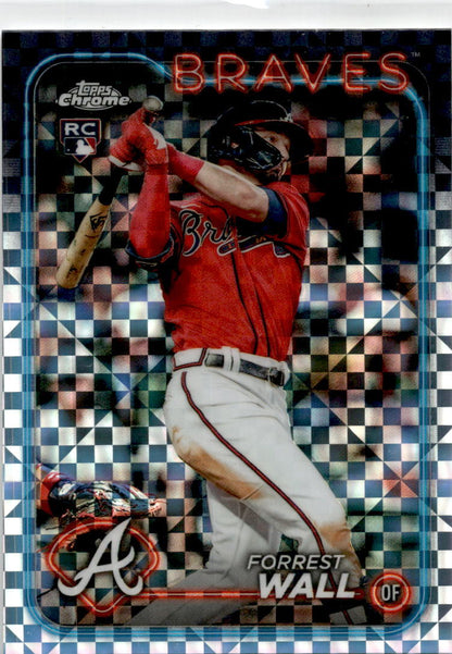 2024 Topps Chrome X-Fractors #176 Forrest Wall Rookie Atlanta Braves