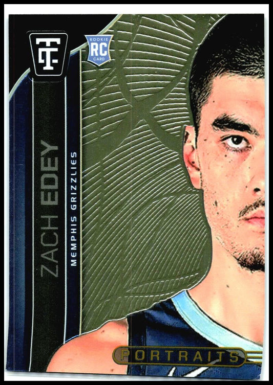 2024-25 Totally Certified Portraits Mirror Neon Orange #22 Zach Edey Grizzlies