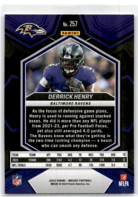 2024 Panini Mosaic #257 Derrick Henry Baltimore Ravens