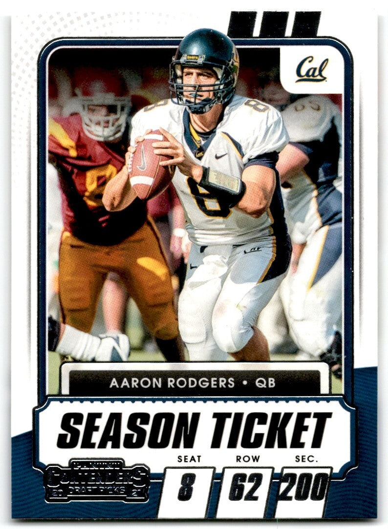 2021 Panini Contenders Draft Picks Season Ticket Aaron Rodgers California Golden
