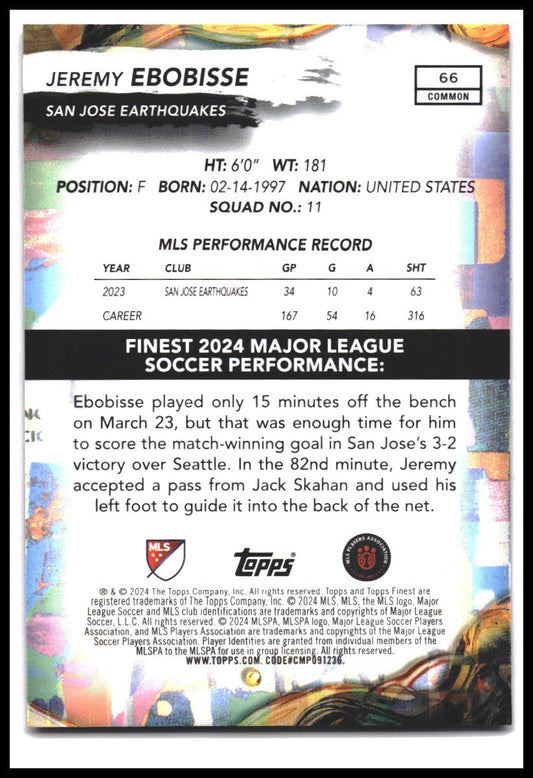 2024 Finest MLS #66 Jeremy Ebobisse