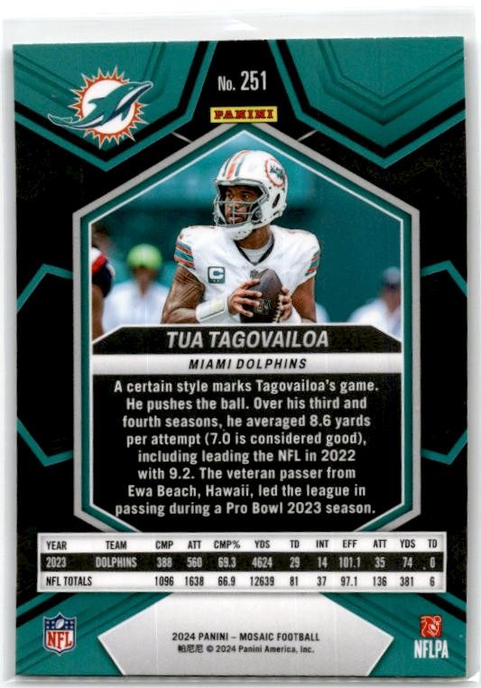 2024 Panini Mosaic #251 Tua Tagovailoa Miami Dolphins