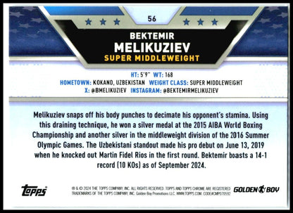 2024 Topps Chrome Boxing Shimmer #56 Bektemir Melikuziev