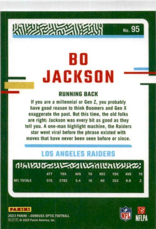 2023 Donruss Optic #95 Bo Jackson Los Angeles Raiders
