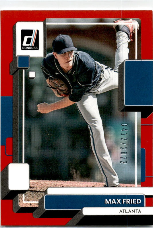 2022 Donruss Holo Red #122 Max Fried 0412/2022  Atlanta Braves.