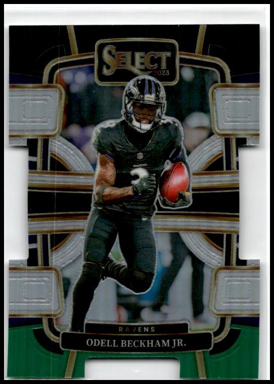2023 Panini Select Black and Green Prizms Die Cuts #9 Odell Beckham Jr. Ravens