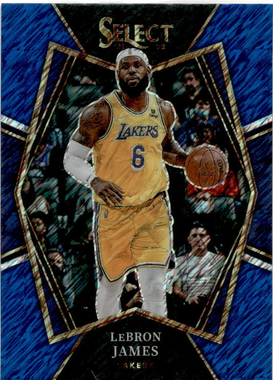 2021 Prizm  Blue Shimmer Prizm #195 LeBron James  Los Angeles Lakers