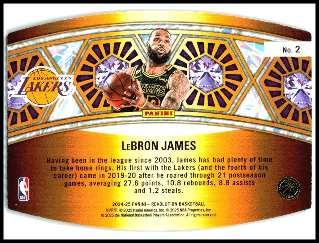 2024-25 Panini Revolution Ring Bearers #2 LeBron James Los Angeles Lakers