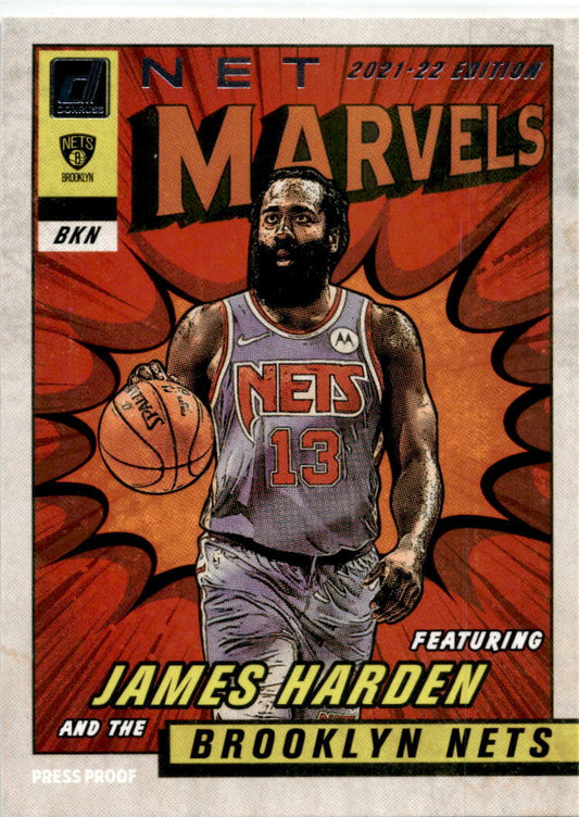 2021-22 Donruss Net Marvels Press Proof #13 James Harden Brooklyn Nets