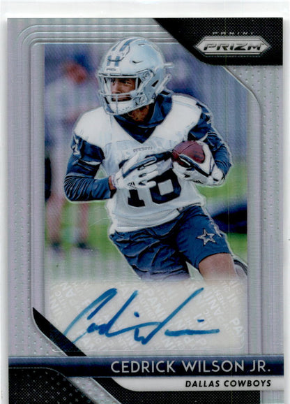 2018 Prizm Silver #RA-CW Cedrick Wilson Jr. Autograph Rookie Dallas Cowboys