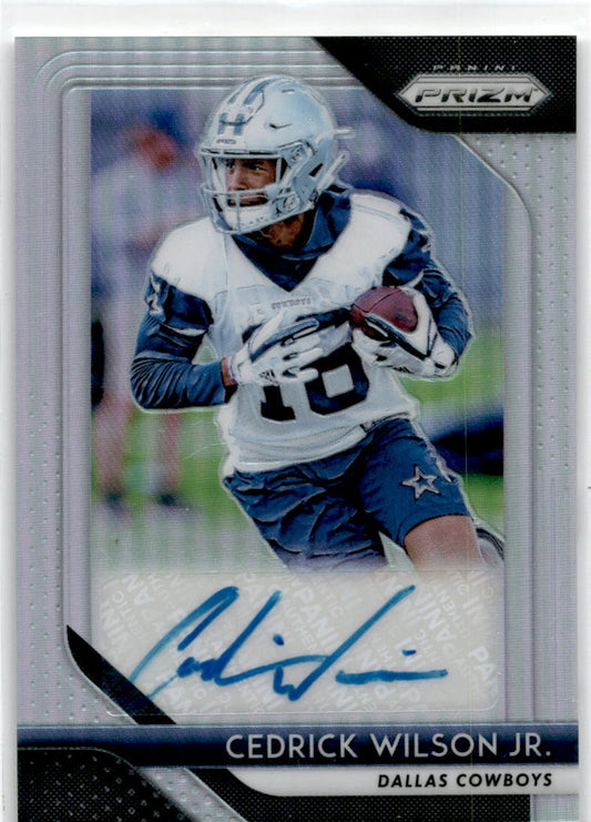 2018 Prizm Silver #RA-CW Cedrick Wilson Jr. Autograph Rookie Dallas Cowboys