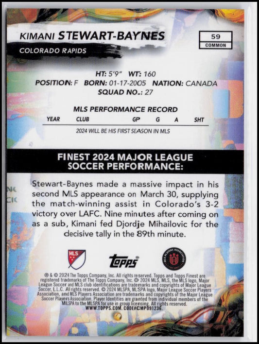 2024 Finest MLS #59 Kimani Stewart-Baynes
