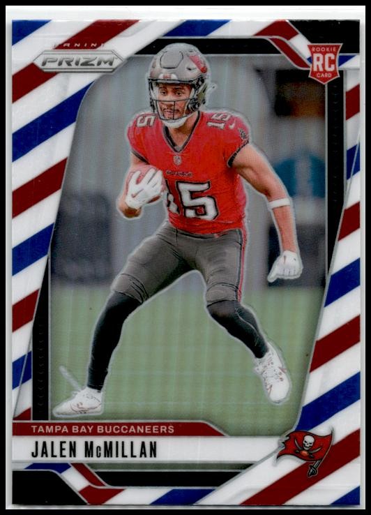 2024 Panini Prizm Red White and Blue #338 Jalen McMillan Rookie Buccaneers
