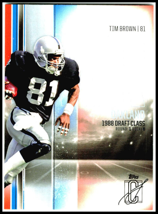 2024 Topps Signature Class Blue & Orange #40 Tim Brown Oakland Raiders